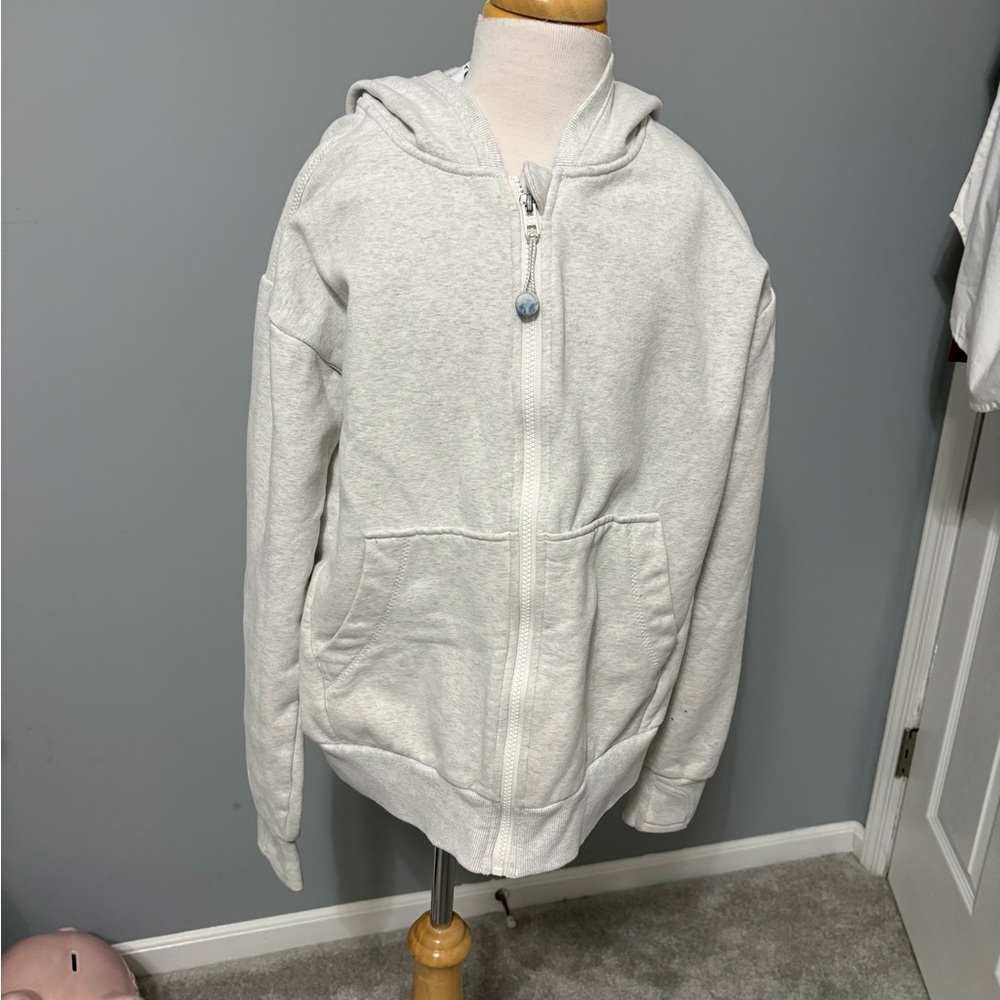 Athleta Girl light grey Zip-Up Jacket